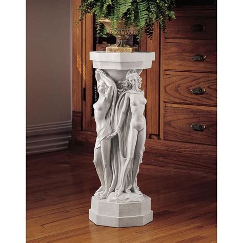 Column Of The Maenads Sculptural Pedestal Plant Stand Sculpture
