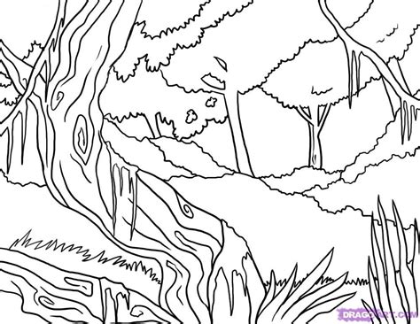 Jungle Scene Coloring Pages - Coloring Home