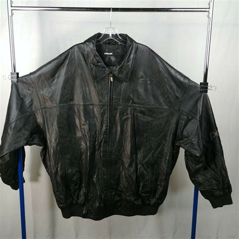 Just in @ m couture by big daddy's ladies pelle pelle leather jackets colors black and tan. Pelle Pelle Black Genuine Leather Jacket Mens Size 62 ...