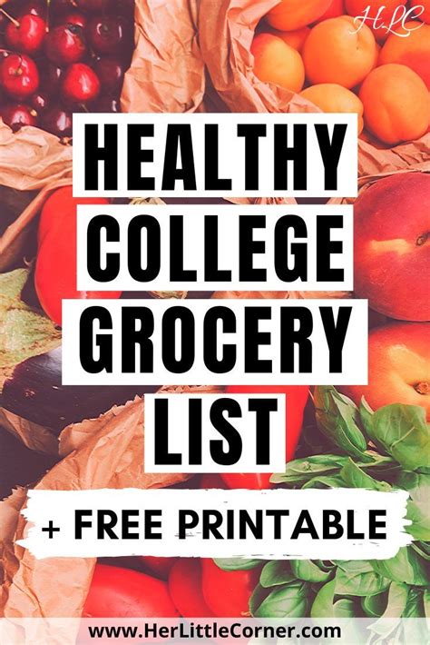 The Perfect Healthy College Grocery List In 2020