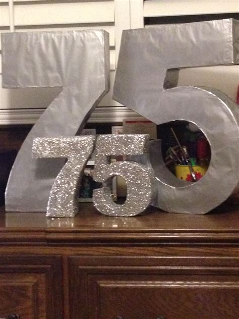 I Made These For My Moms 75th Birthday Made Out Of Card Board And