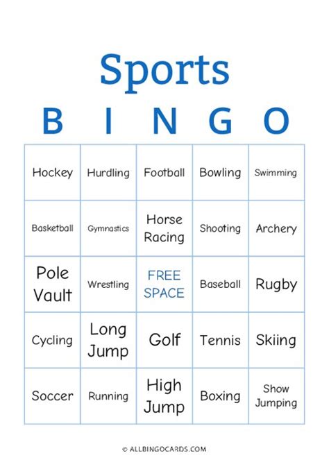 Sports Bingo