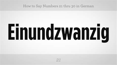 How to say is there any news? How to Say Numbers 21 thru 30 in German | German Lessons ...