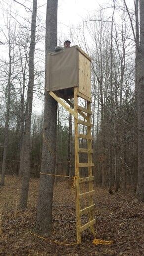 My favorite homemade deer stand. DIY Ladder deer stand. … | Deer stand, Ladder deer stands ...