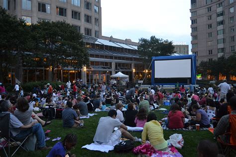 Boston harbor hotel's wharf promenade hosts hot, live local musical acts and bands that vary by the night: Catch These Free Outdoor Movies in Boston This Summer