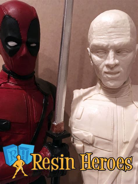 Deadpool Without The Mask Wade Wilson Bust Resin Heroes