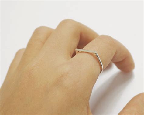 Silver Round Stack Ring1mmline Ringsimple Ringpinky Ringsterling