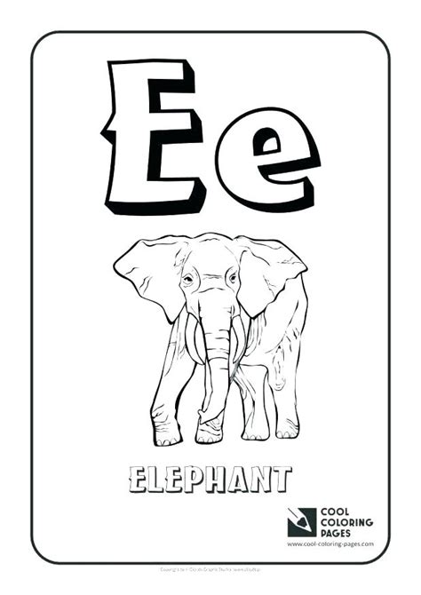 Letter E Coloring Pages Preschool At Free Printable
