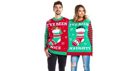Two Person Ugly Christmas Sweater Ugly Christmas Sweaters For Couples 2018 Popsugar Love Uk
