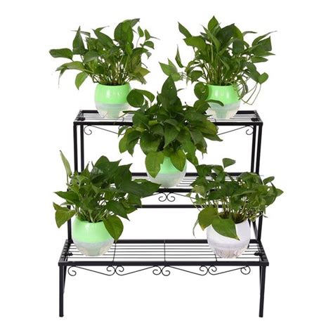 Winston Porter Tiered Plant Stand Outdoor Metal 3 Tier Stands For
