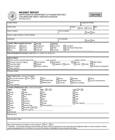 Blank Incident Report Template 18 Free Pdf Word Docs Format Download