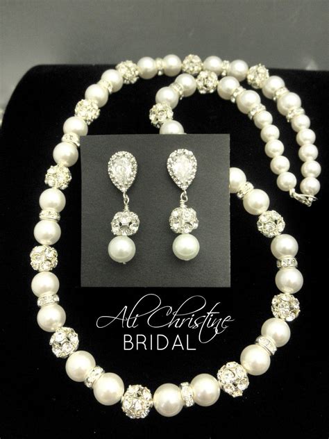 Wedding Day Jewelry Set Famous Ali Christine Bridal Set Pearl