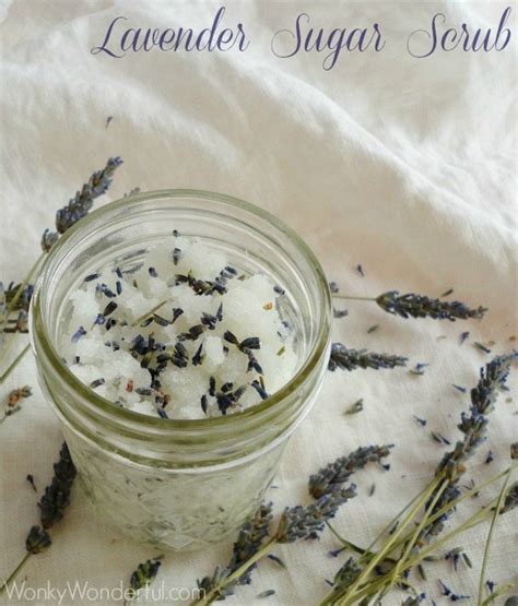 Lavender Sugar Homemade Body Scrub Recipe Wonkywonderful