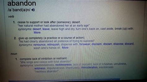 Abandon: Pronunciation and meanings - YouTube