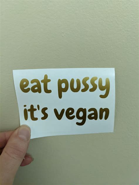 Eat Pussy Its Vegan Decal Celestial Red Shop