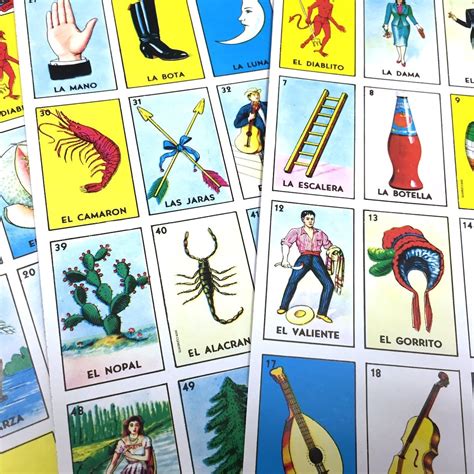 Loteria Mexicana Board Game Regular Mexican Bingo Game 20 Etsy