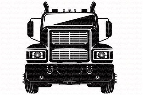 Semi truck.Vector.SVG.Cricut | Custom-Designed Illustrations ~ Creative