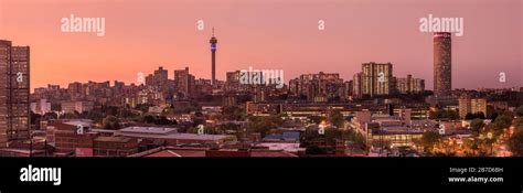 A Beautiful And Dramatic Panoramic Photograph Of The Johannesburg City