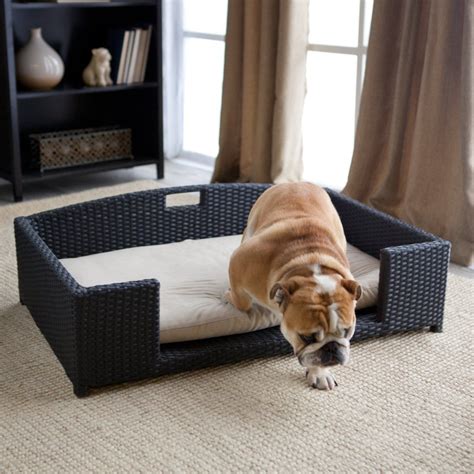 Boomer And George Wicker Dog Bed With Cushion