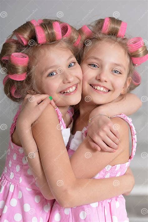 Cute Twin Sisters Stock Image Image Of Group Cute 108157941