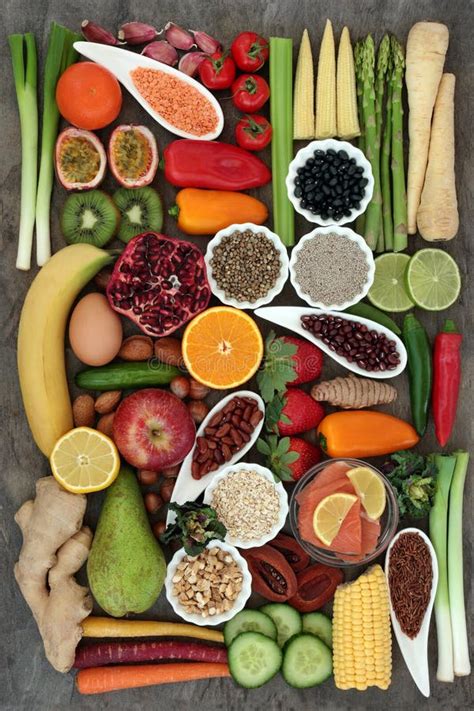 Super Food For A Healthy Life Stock Photo Image Of Assortment