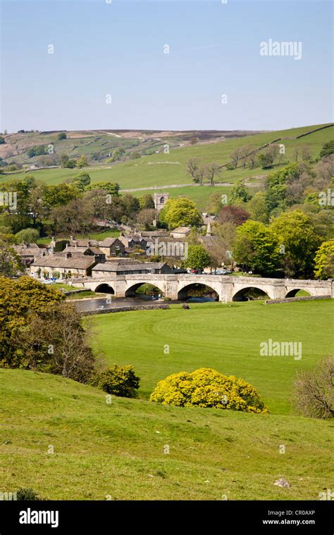 The Village Of Burnsall In Wharfedale Yorkshire Dales England Stock