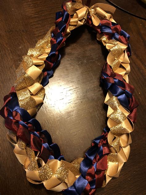 Ribbon Lei Graduation Leis Red Graduation Homecoming Mums Diy