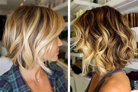 carré bouclé ondulé wavy curly bob coupe de cheveux ...