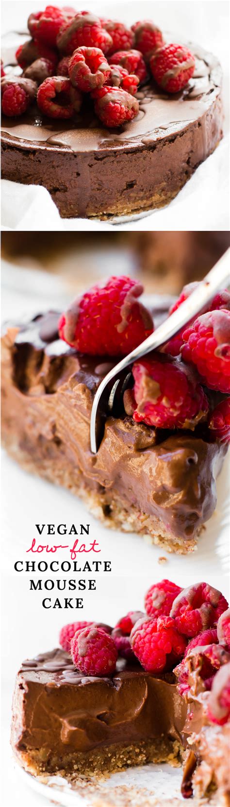 Cholesterol 2.5 mg 0 %. Low-Fat Chocolate Mousse Cake {Vegan & Gluten-Free}