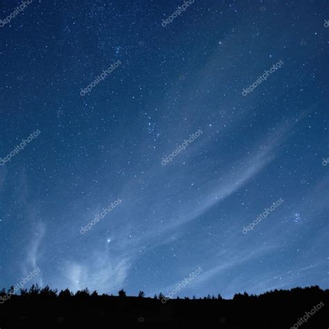 Blue Dark Night Sky With Stars Stock Photo By ©dovapi 24959731