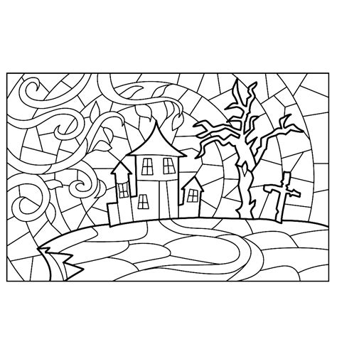 Voor glasherstel, glasatelier, glas in lood, tiffany, glazen en veel meer! Leuk voor kids - Een spookhuis in het enge bos