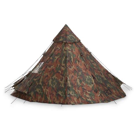 Hq Issue 10 X 10 Teepee Tent Woodland Camo 234573