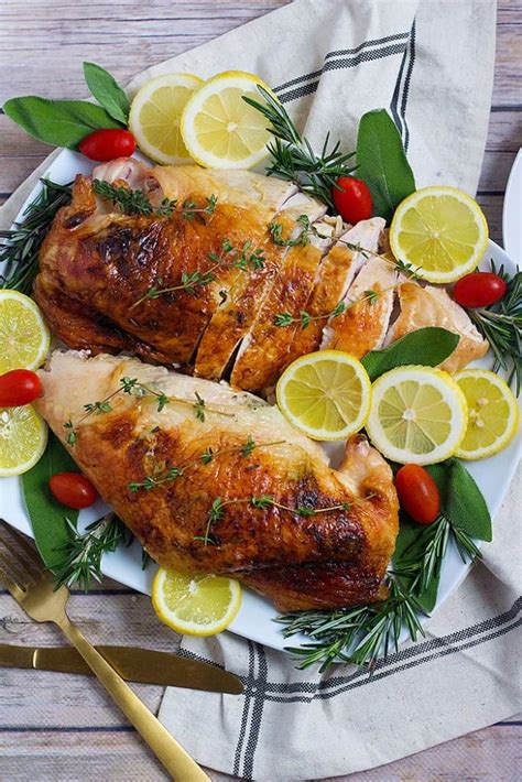 Roasted Turkey Breast Recipe With Herbs Unicorns In The Kitchen