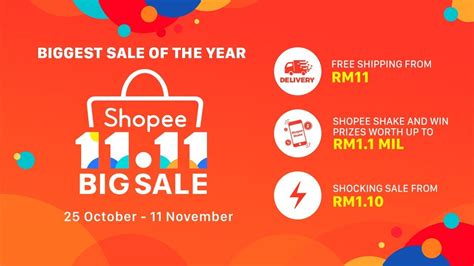 According to shopee, sellers participating in the 11.11 big sale for the first time saw 10 times more orders than on an average day. Shopee 11.11 Sale Info - Pipe Pages