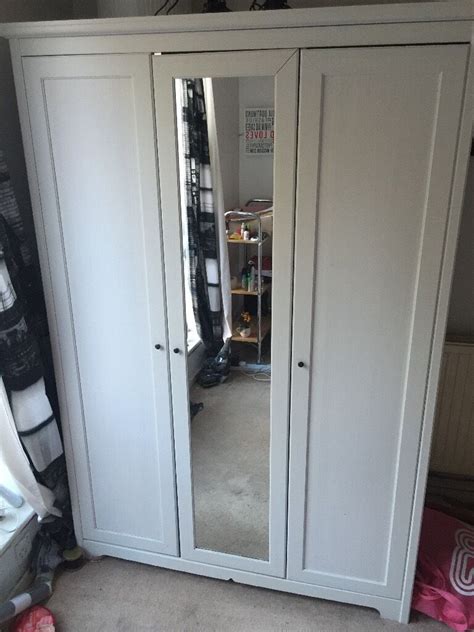 How to fix a loose kitchen cabinet door video hi! 3 Door IKEA ASPELUND WARDROBE with Mirror - GREAT ...