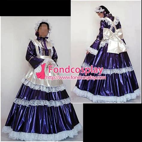Sissy Maid Pvc Dress Lockable Uniform Cosplay Costume Tailor Made G2471
