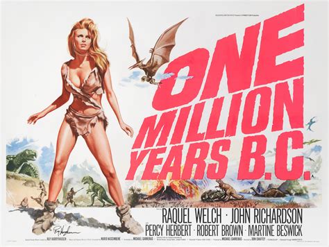 One Million Years B C Poster British Signed By Ray