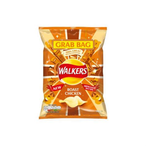 Walkers Roast Chicken Crisps Grab Bag 45g Box Of 32