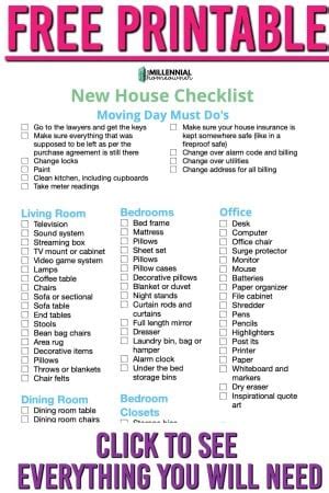 Easy and interesting educational application teaches home things in english with a big list of in addition, english students can learn about household items or english teachers use it as a tool on. The Only New House Checklist You Need (All 229 Essential ...