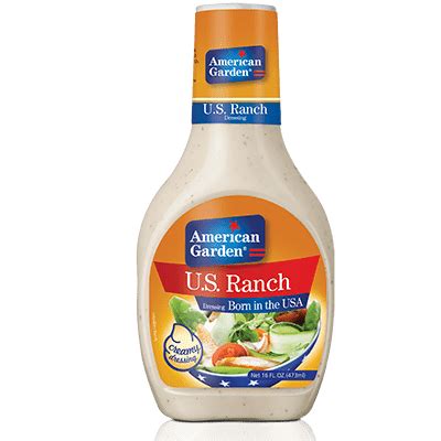 Ranch dressing is an american salad dressing usually made from buttermilk, salt, garlic, onion, mustard, herbs (commonly chives, parsley and dill), and spices. U.S. Ranch Dressing | American Garden