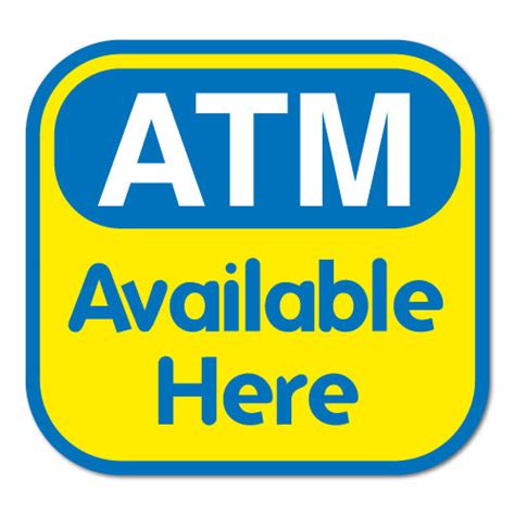 Atm Available Here Sticker Hospitality Retail Stickers Sticker