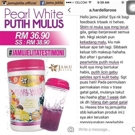 Dilengkapi dengan seri wajah sabun pencerah , bb silky day cream, dan putih salju night cream. PEARL WHITE PUTIH MULUS JAMU JELITA | BEAUTY KIOSK
