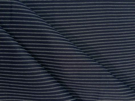 Cosmo Pinstripe Japanese Cotton Fabric Ap1310 15 Navy Blue Etsy