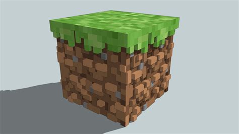 Minecraft Real 3d Textured Grass Block 3d Warehouse