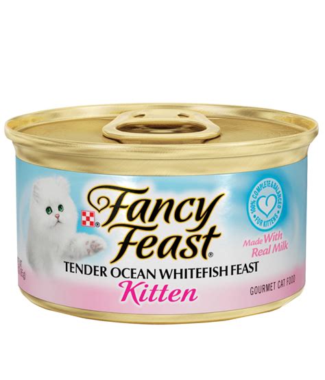 If you've walked down the pet food aisle in a grocery store, you've probably seen it. Fancy Feast Kitten Tender Ocean WhiteFish Feast Wet Cat ...