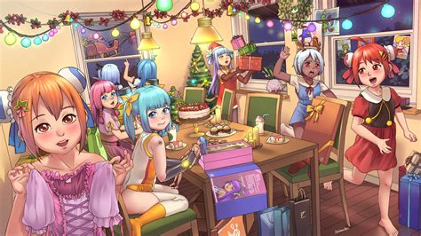 A Christmas Group Loli Original Signed Konachan Net Konachan Com Anime Wallpapers