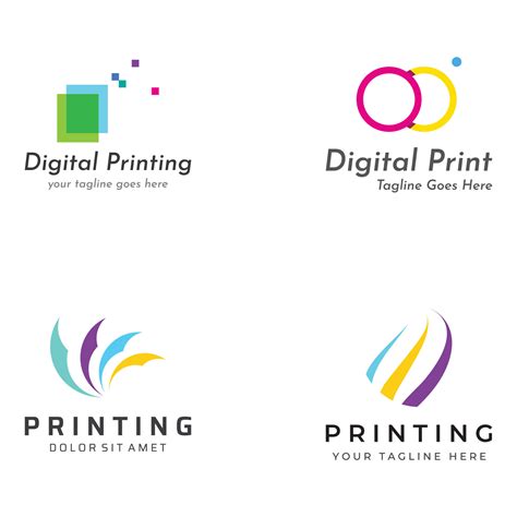 Abstract Colorful Logo Digital Printing Printing Services Media