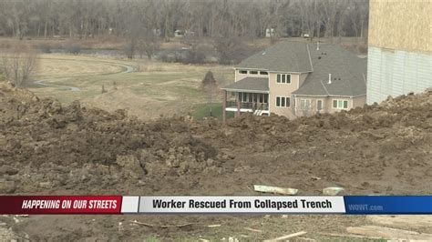 Construction Worker Trapped When Trench Collapses Youtube