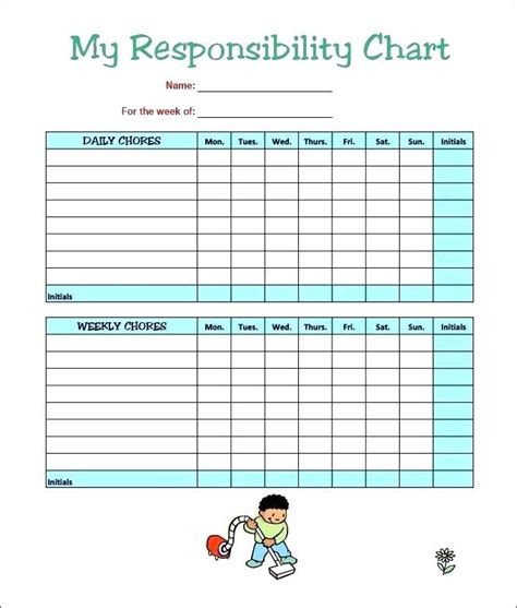 Perspicuous Free Editable Printable Chore Charts For Adults Free