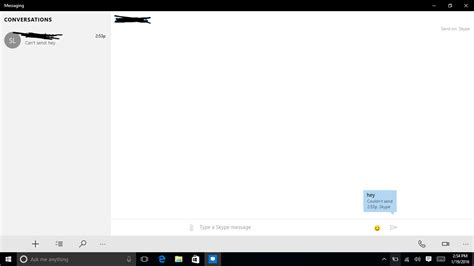 Windows 10 Messaging App Cant Send Skype Messages But Can Receive